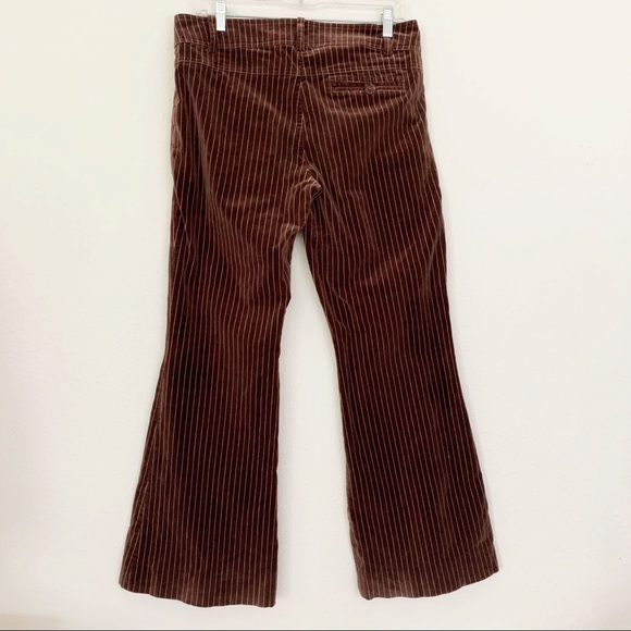 H&M Divided Brown Velvet Stripe Wide Leg Pants - Picture 2 of 16